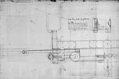 Diagram of a Mechanical Bolt by Leonardo da Vinci